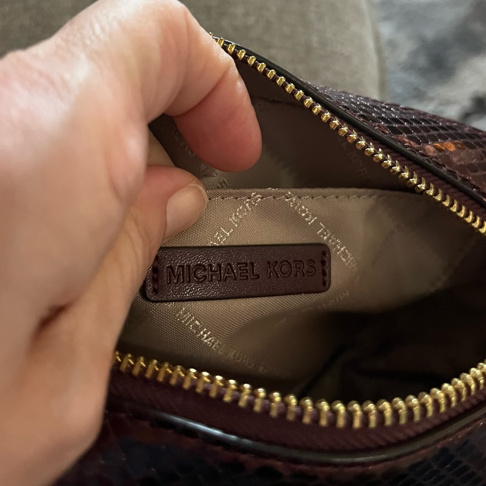 Michael Kors Shimmering Burgundy Crossbody Bag - Picture 4 of 12